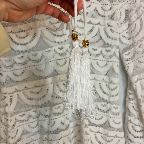 PILYQ White Crochet Lace Tunic Top - Picture 6 of 9